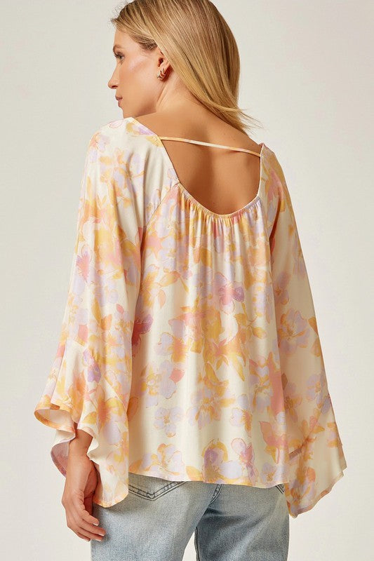 Feeling Peachy Floral Blouse - Plus Size