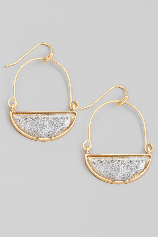 Semi Circle Dangle Earrings