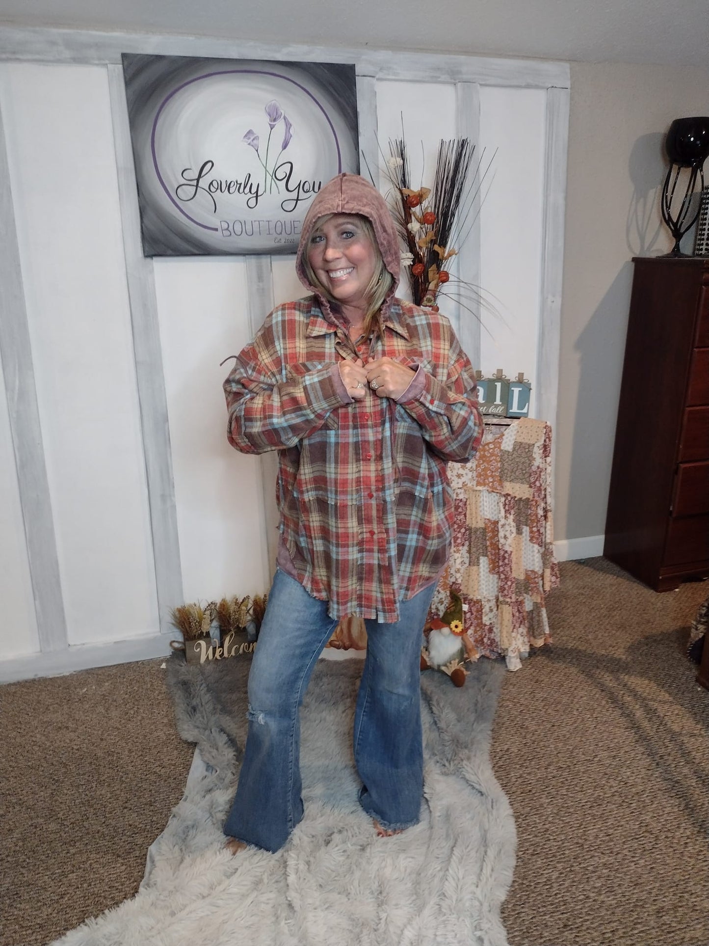 Kindra Button Down Hoodie