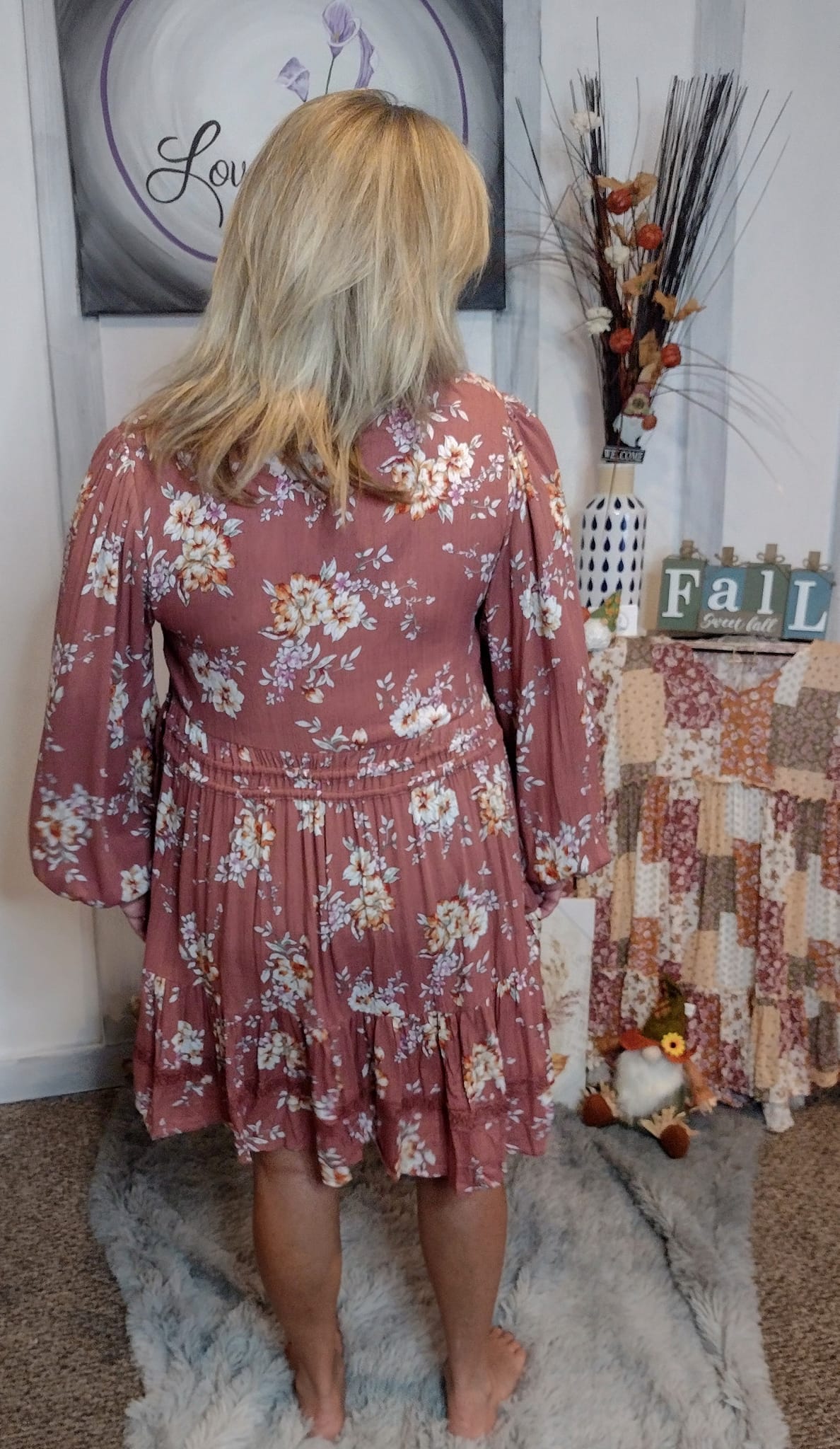 Rose, Floral Printed Dress