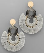 Raffia Fun Circle Earring
