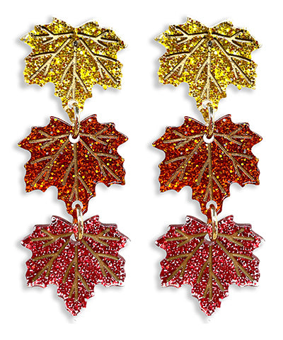 Leaves A'Fallin Acetate Earrings