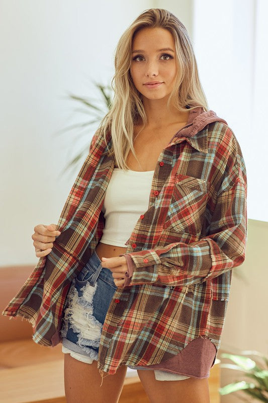Kindra Button Down Hoodie