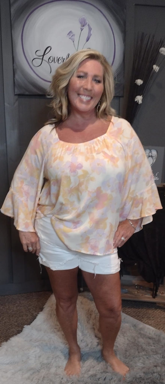 Feeling Peachy Floral Blouse - Plus Size