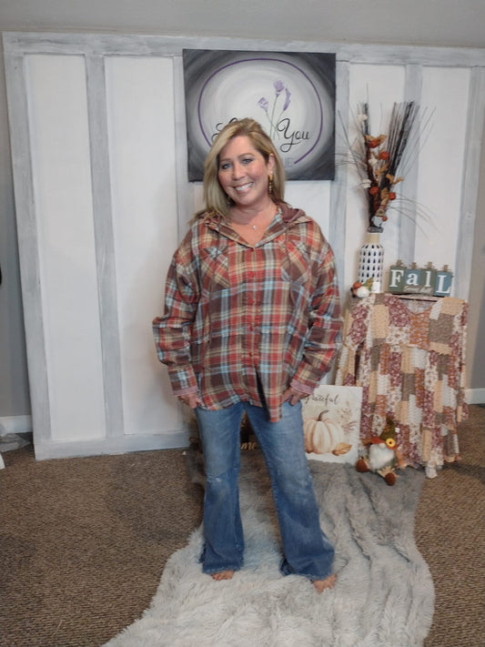 Kindra Button Down Hoodie