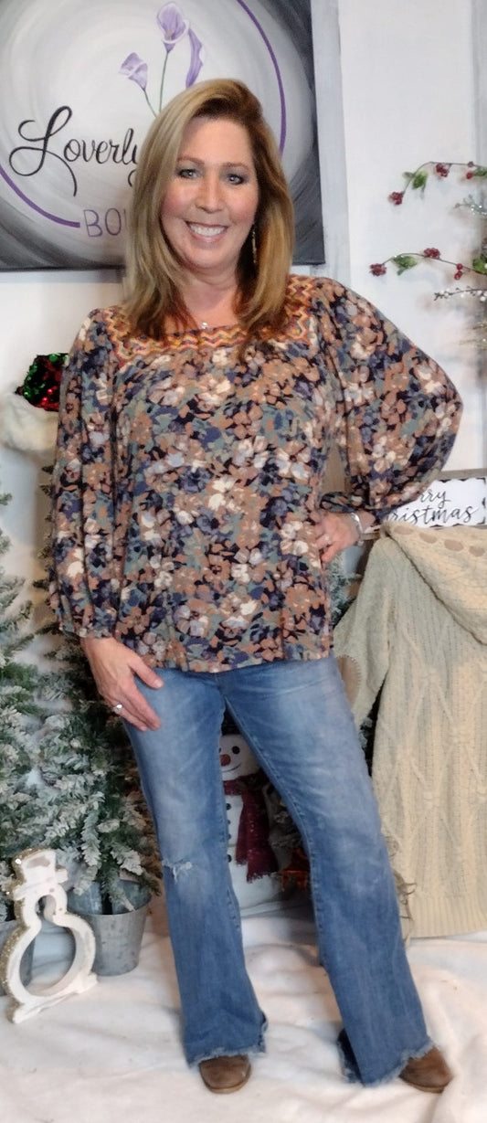 Anna Marie Square Neckline Top. Also Plus size.