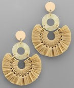 Raffia Fun Circle Earring