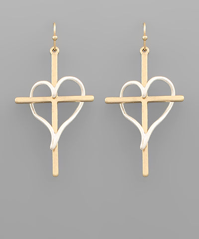 Cross My Heart Earrings