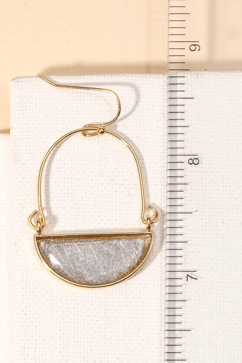 Semi Circle Dangle Earrings