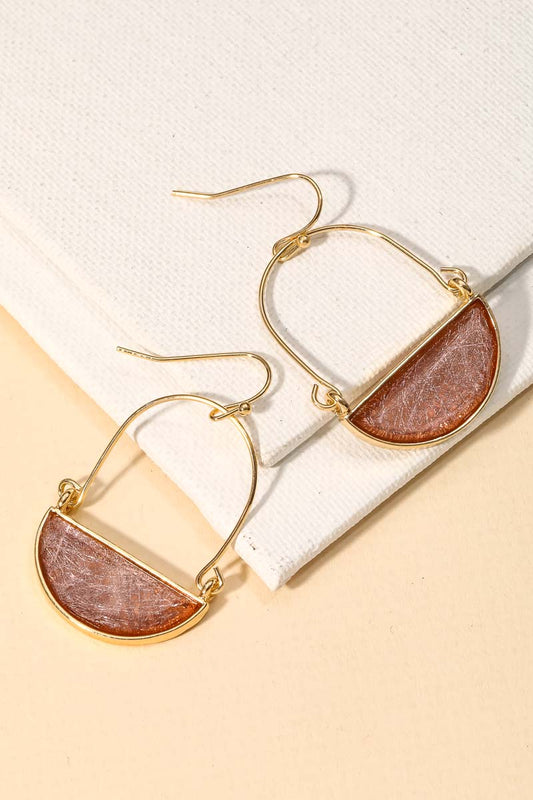 Semi Circle Dangle Earrings