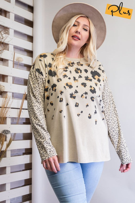 Easy Day - Curvy Loverlies Leopard Top - Plus Size