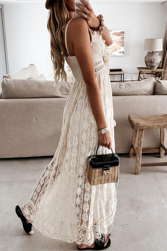 Lacy Jane - Summer Lace Swing Maxi Dress