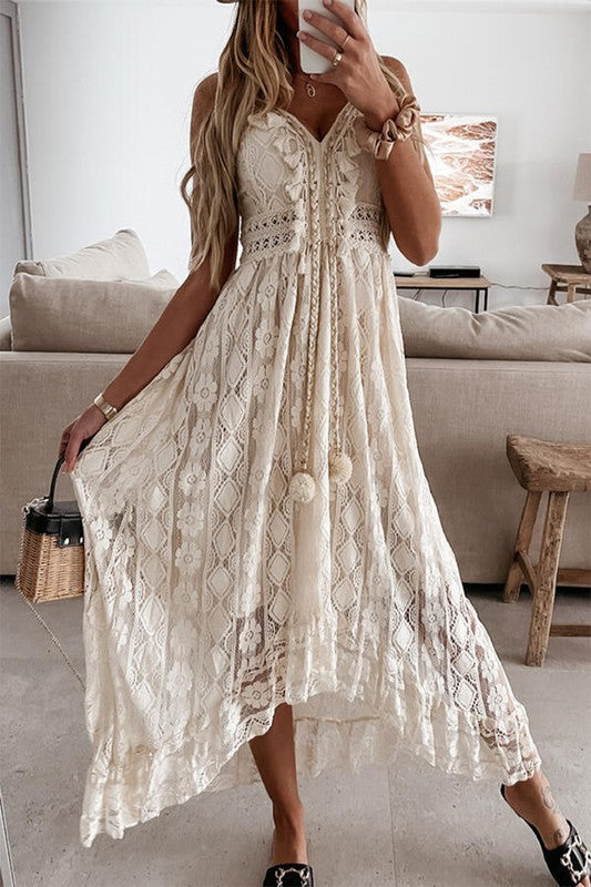 Lacy Jane - Summer Lace Swing Maxi Dress