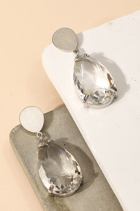 Crystal Tear Drop Earring